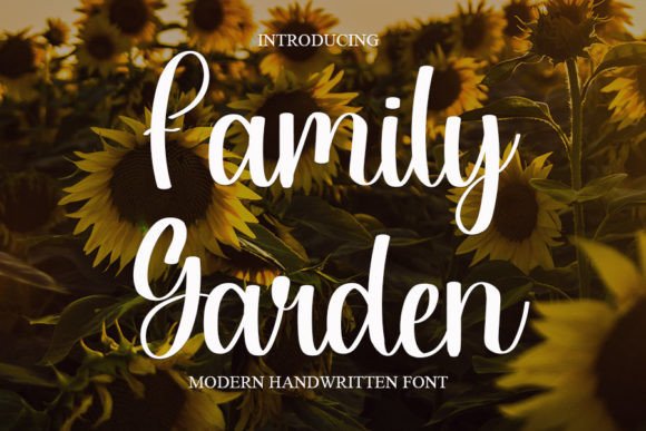 Family Garden: A Handwritten Script Font for Digital Brand Warmth