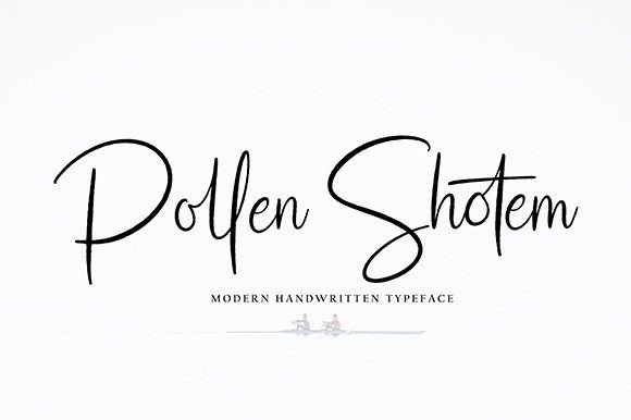 Pollen Shotem: A Handwritten Script Font for Editorial Warmth