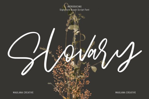 Slovary: A Refined Script Font for Digital Branding